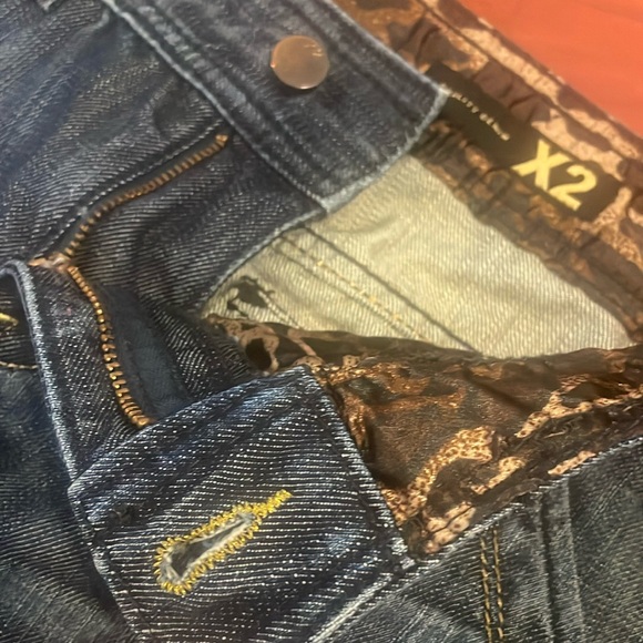 VINTAGE X2 DARK DENIM JEAN MINI SKIRT - Picture 7 of 16